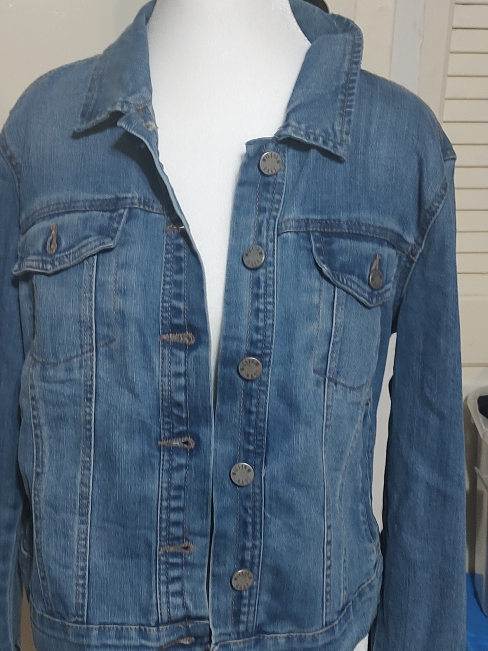 William Rast Medium Blue Denim Jacket - Picture 2 of 4
